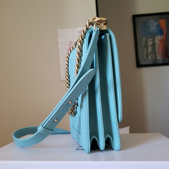 Chanel boy caviar north south blue bag - Picture 12 of 16